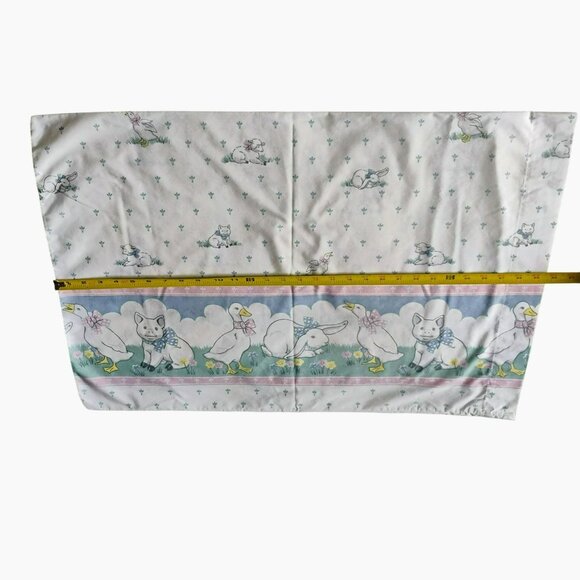 Vintage Fieldcrest Perfection Spring Farm Animal Pillowcase 80s Goose Pig Lamb - Picture 3 of 7